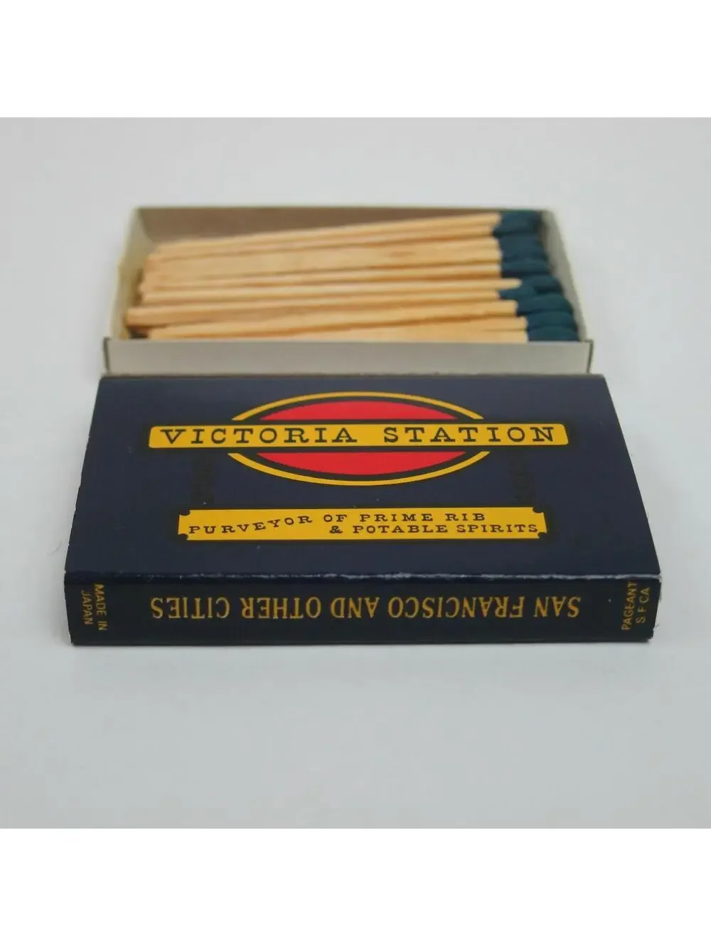 2 Vintage Matchboxes Victoria Station Mountain Charleys Saloon California Match